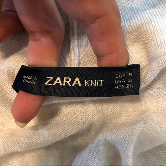 Zara Knit Lightweight Mock Neck Long Sleeve Sweater Size Small - Picture 5 of 6